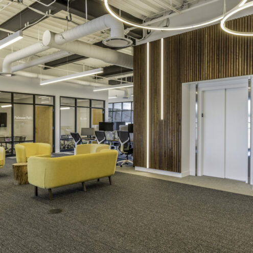 Office Furniture in a Construction Company Office in Eastern Washington